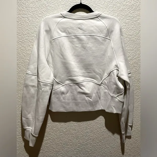 Lululemon NWT Scuba Oversized Pullover Wordmark Crewneck Bone Color Size M L - Image 9