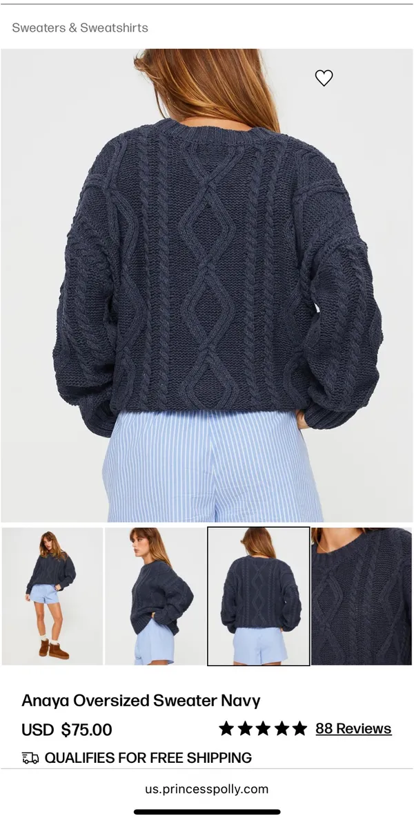 Princess Polly Oversized Sweater - Image 2