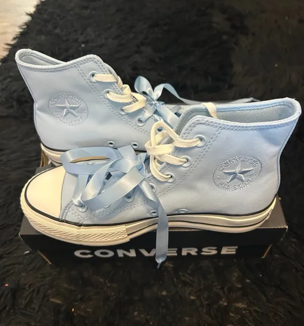 CONVERSE Ctas Lift Hi top blue lace up shoes sneakers women’s 9 new - Image 8