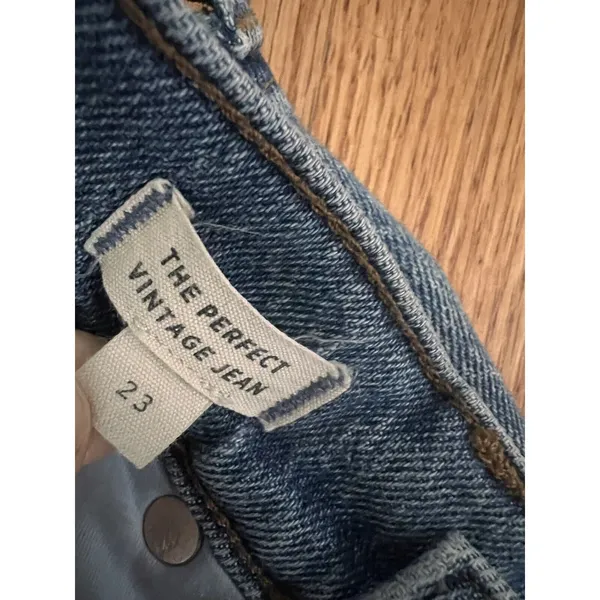 Madewell Jeans Womens 23 Blue The Perfect Vintage Crop Fray Hem Denim‎ Stretch - Image 10
