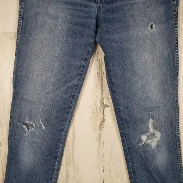 Madewell Distressed Blue Denim 9" High Rise Skinny Jeans Women's Size 28 - Image 3