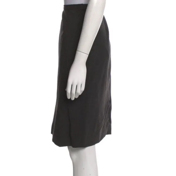 GUCCI Vintage Grey Knee-Length Skirt Size‎ Medium/ 6 Lined, Classic Style - Image 9