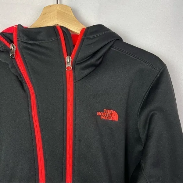 The North Face‎ Black Neon Orange Double Zip Jacket L - Image 4