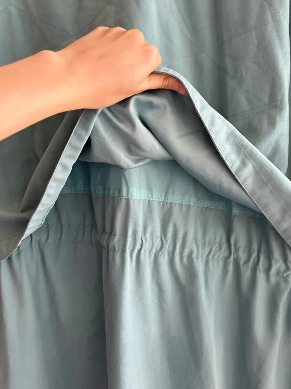 Carina Exclusive Women’s Vintage Turquoise Trench Coat, Size XL - Image 10