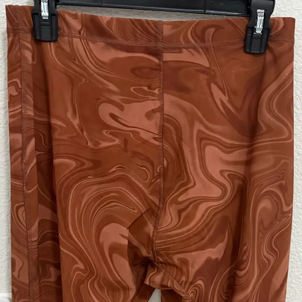 House of CB Violet Cocoa Swirl Brown Mesh Leggings High Rise Large - Image 10