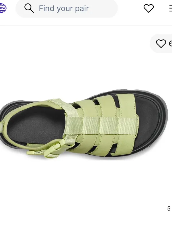UGG Lime Green Platform Fisherman Sandals - Image 7