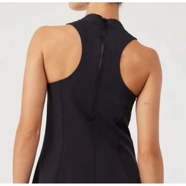 Outdoor Voices Zoom Bloom Dress Women XS Black Athleisure Mock Neck Mini W401879 - Image 2