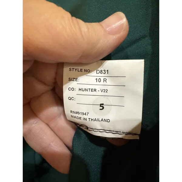Alfred Sung Satin Twill One Shoulder A-line Pocket Gown Dress D831 Size 10 R - Image 9