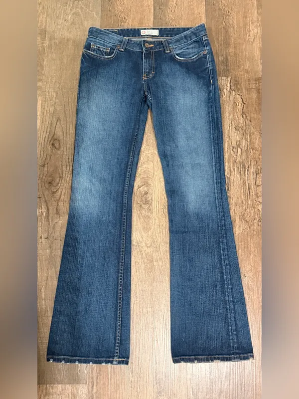 BKE Dark Blue Bootcut Jeans with Contrast Stitching - Image 4