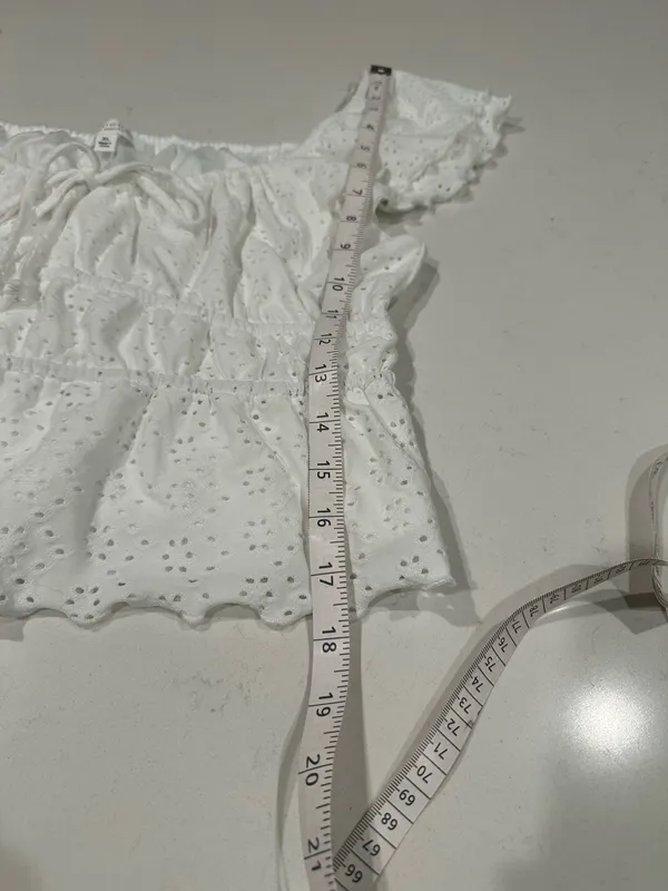 Delirious Los Angeles Eyelet Puff Sleeve Top - Image 5