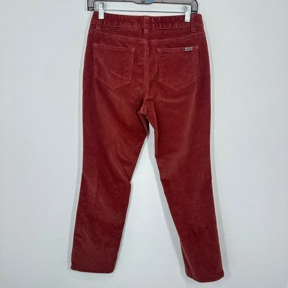 L.L. Bean Corduroy Pants Rust Orange Straight‎ Leg Casual Womens Size 4 Casual - Image 9