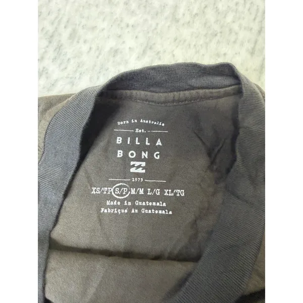 Billabong Feeling Free Since 1973 Sun Graphic T-Shirt Charcoal Gray Small NWOT - Image 2
