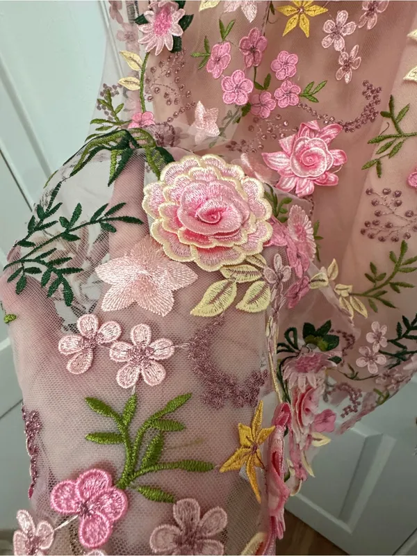 Fore Pink Peach Floral Mini Dress - Image 6