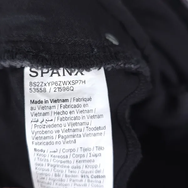 Spanx Shape Jeans Women XL Petite Black Authentic 360 90s Straight Leg 21596Q - Image 6