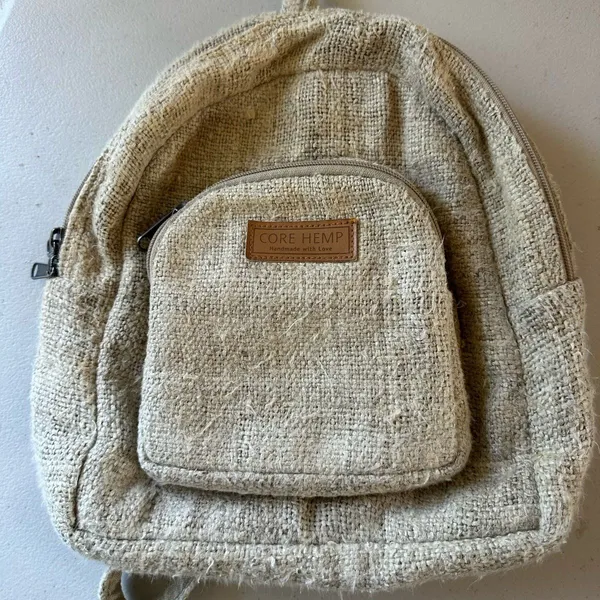 Core Hemp Handmade Natural Pure Hemp Lightweight Mini Backpack - Image 2