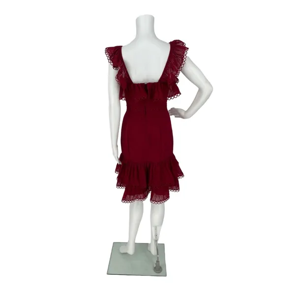 Keepsake The Label Women’s Too Close‎ Red Ruffle Sheath Mini Dress XS $190 - Image 6