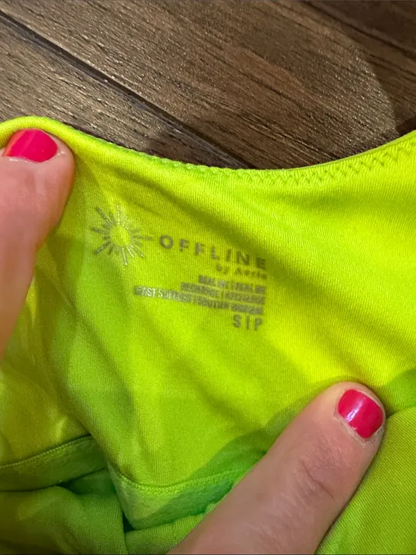 aerie Bright Neon Yellow Women's Bralette Top Size Small - C72-037 - Image 2