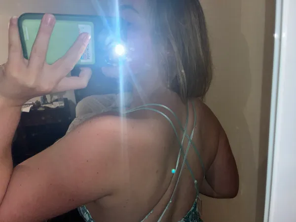 Windsor Glittery Blue Strappy Prom Dress - Image 5