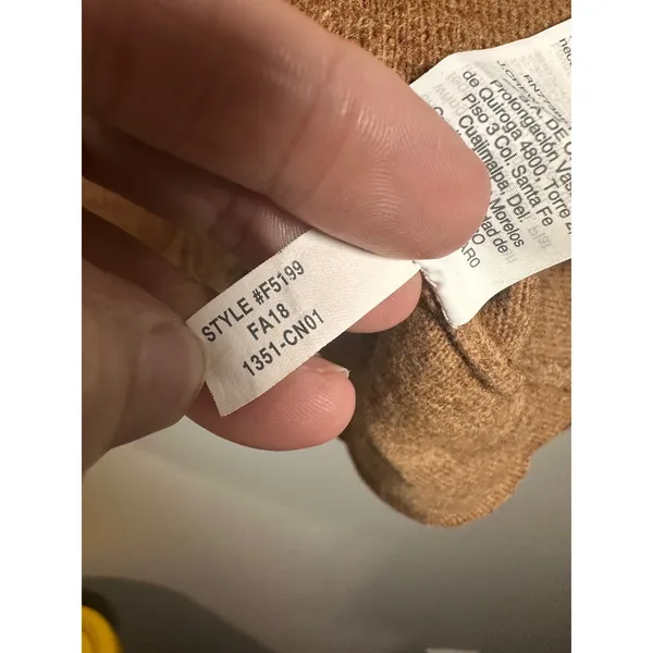 J.Crew Mercantile Teddie Sweater Heather Camel Cotton Wool Blend F5199 Womens S‎ - Image 5
