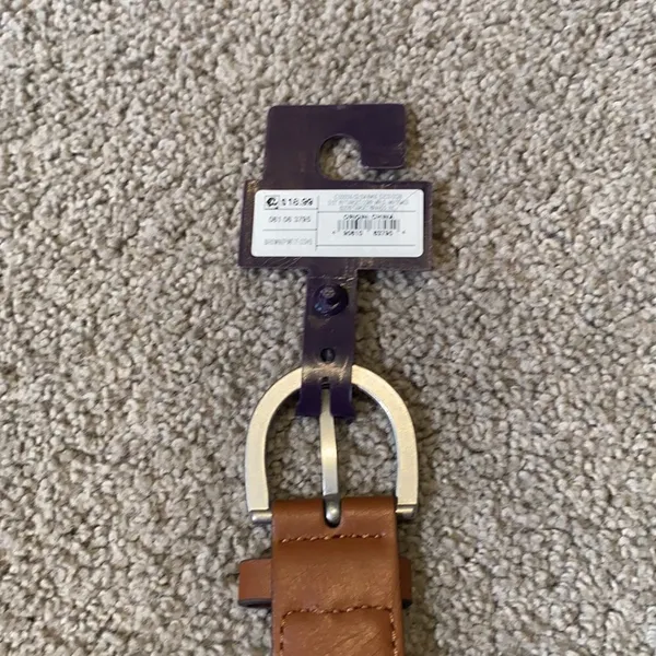 Women’s Brown Braided Belt with Silver Buckle Size XL NWT - Image 4