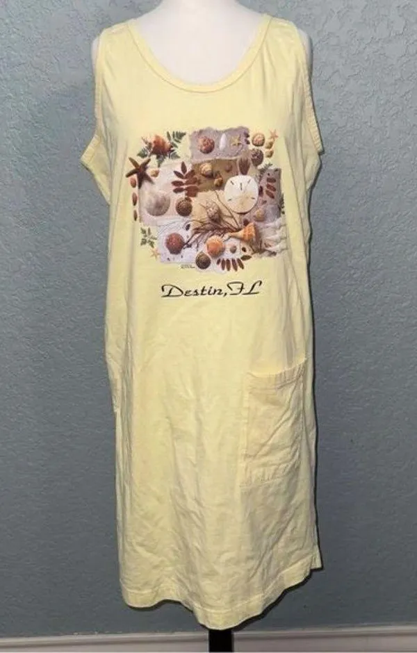 Vintage Destin, FL Graphic T-Shirt/Cover Up Dress - Image 3