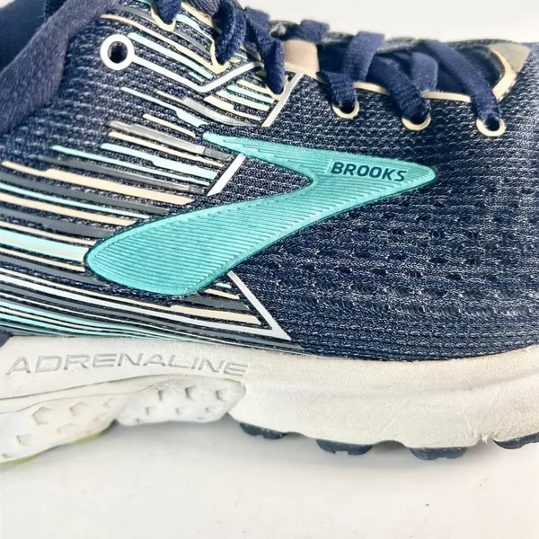 Brooks Adrenaline 19 Running Sneakers Walking Shoe Navy Blue Turquoise Women 7.5 - Image 9