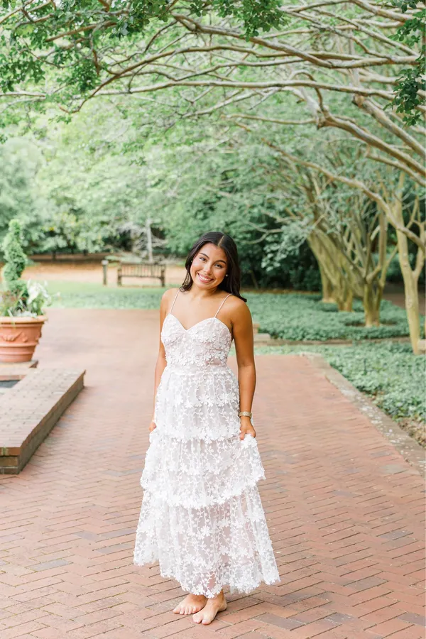 Endless Rose White Lace Tiered Maxi Dress - Spaghetti Straps - Image 5