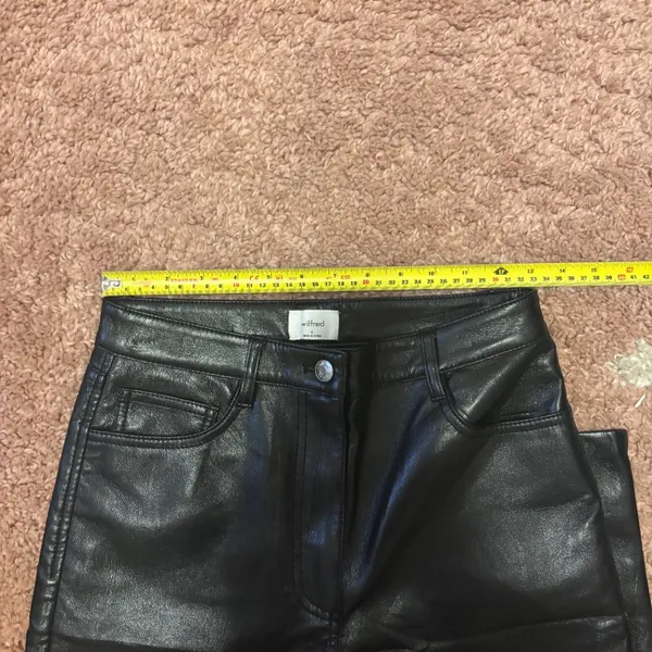 Aritzia Wilfred Womens Sz 4 The Melina Pant Vegan Leather Black #81518 HighWaist - Image 7