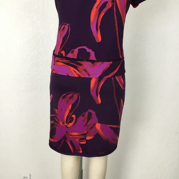 Worthington Women’s Top Skirt 2 Pc Size M Purple /Red Vintage Stretch Comfy - Image 9