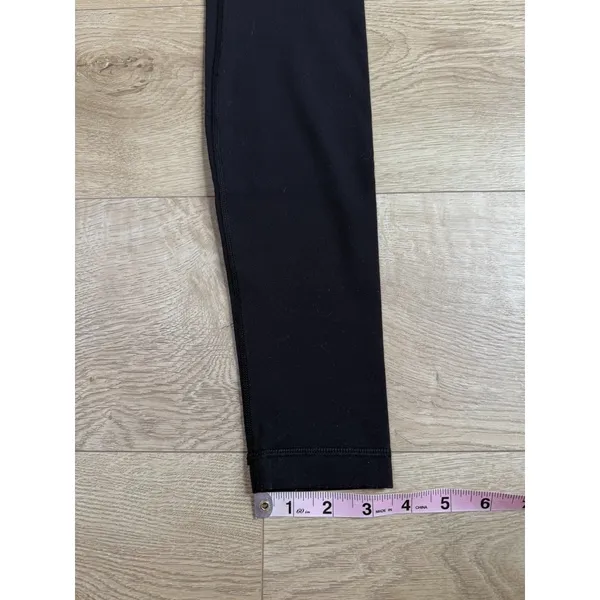 Lululemon Wunder Under High Rise Leggings Black Luon Full Length Size 6 Training - Image 4