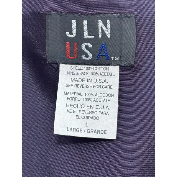 Vintage JLN Vest Womens Large Patriotic Bear Flag Ralph Lauren Look America - Image 3