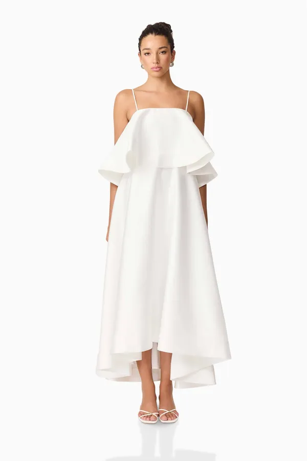 Elliatt Reyna Tiered Maxi Dress in White - Image 3