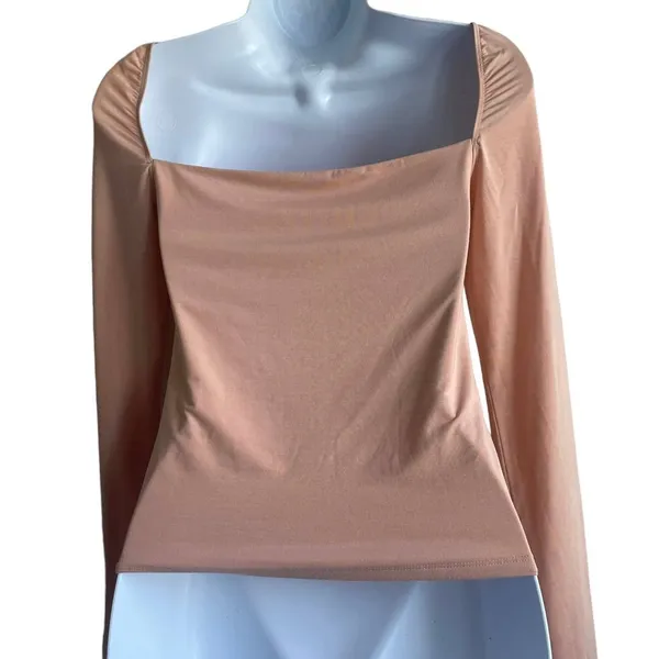 Y2K Wilfred Women Cropped Top M‎ Blush Ruched Sweetheart Bodice Fairy Coquette - Image 3