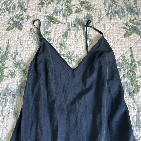 L’Academie Blue Silk Slip Midi Dress S Revolve - Image 5