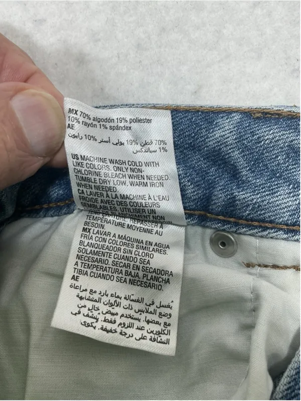 Women’s And Now This Straight Light Wash Stretch Blue Denim Jeans waist 27 inch - Image 6