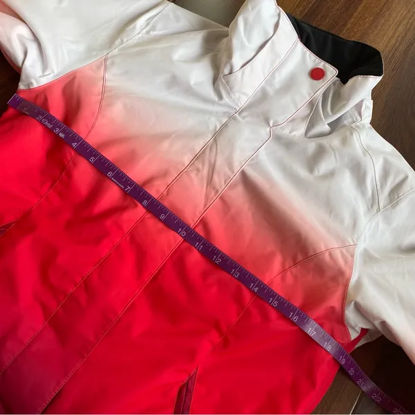 Roxy Dry Flight Gradient Ski Insulated Jacket Hot Pink Ombré No Hood M - Image 12