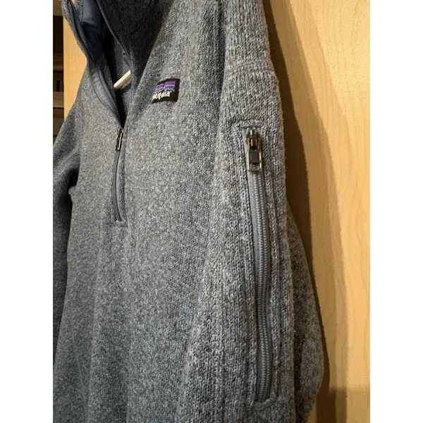 Patagonia Better Sweater 1/4 Zip Pullover Heather Blue S - Womens M 25618 - Image 4