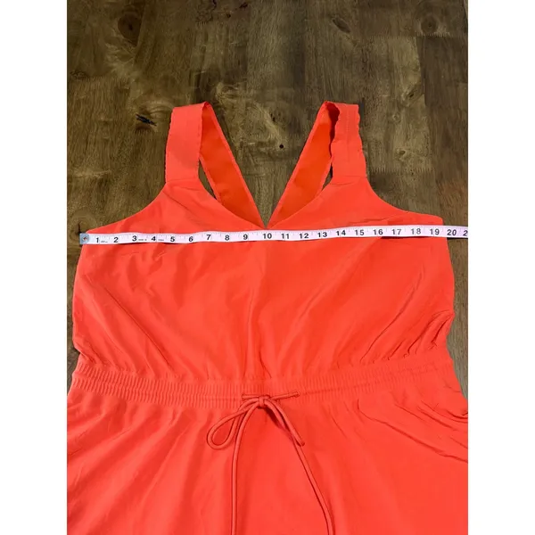 EUC Womens‎ Athleta Savannah Strap Mini Dress athletic orange stretch size L - Image 6