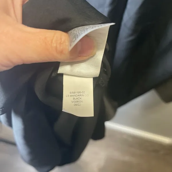 Banana Republic NEW Women's Mandarin-Collar Midi Shirtdress‎ Black Size XS - Image 7