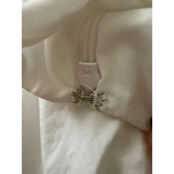 A‎ New Day Women White Cotton Cap Sleeve Square Neck Fit & Flare Mini Dress 12 - Image 7