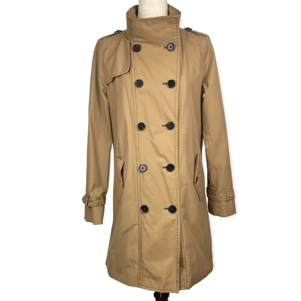 GAP Double Breasted Trench Coat/Raincoat Tan Khaki - Image 2