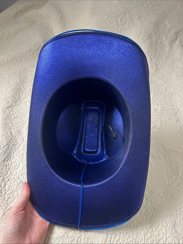 Shimmering Royal Blue Cowboy Hat for Women - Image 5