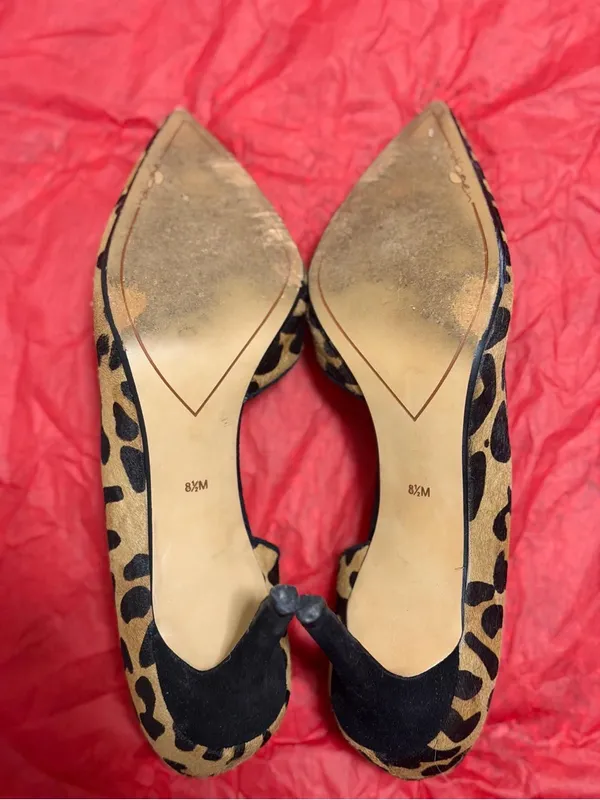 Halogen Leopard-Print Pointed-Toe Pumps - Tan & Black - Image 4