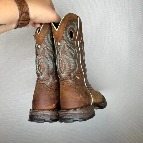 Durango Maverick Women's‎ Western Brown Leather Waterproof Cowboy Boots Size 6M - Image 3
