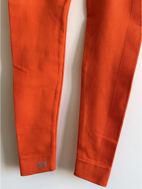 SET Active x Madelyn Cline Sculptflex Seamless Leggings Orange XS High Rise - Image 8