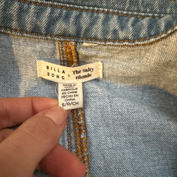 Billabong Light Blue Denim Romper - Image 2