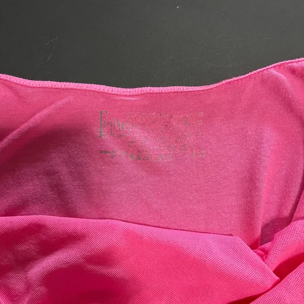 Y2K Hot Pink Slip Cami Tank Top Lace Adjustable Straps Women’s Sz L Vintage EUC - Image 4