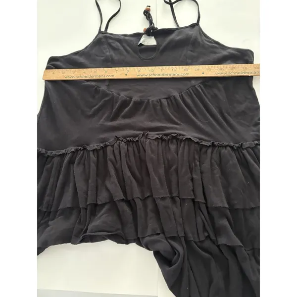Free People Beach Noelle Mini Dress Size Small Black Tiered Whimsigoth Witchy - Image 8