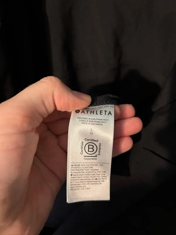 Athleta Black Performance Athleisure Romper Sz Large - Image 3