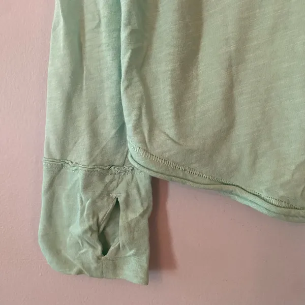 We The Free Teal Blue Oversized Long Sleeve Loungewear Top Women's size Medium - Image 4